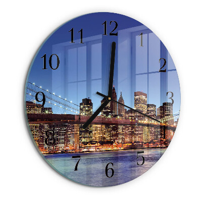 Wanduhr rund Horizontale Brücke