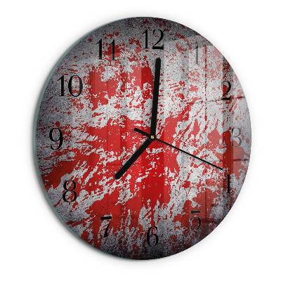 Wanduhr rund Flecken