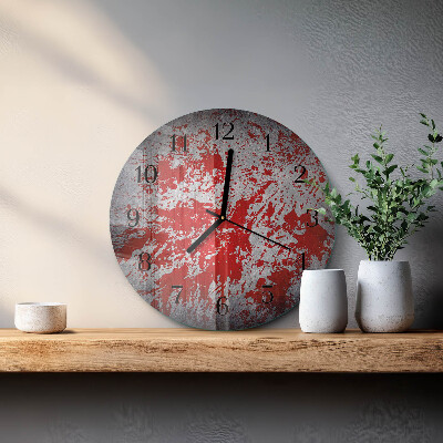 Wanduhr rund Flecken