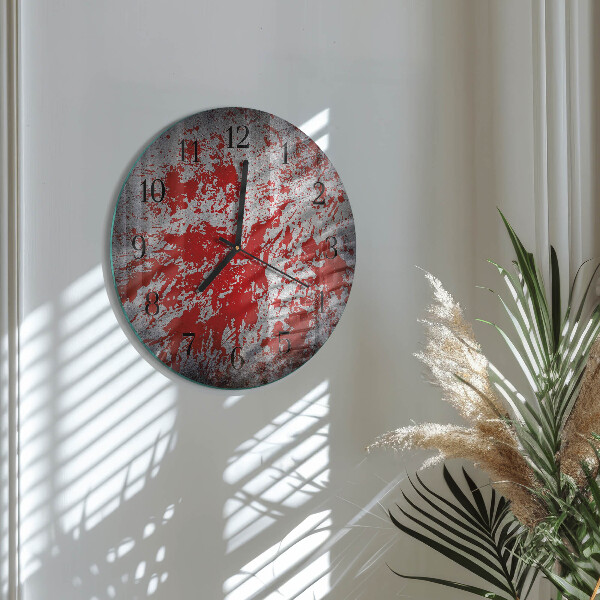 Wanduhr rund Flecken