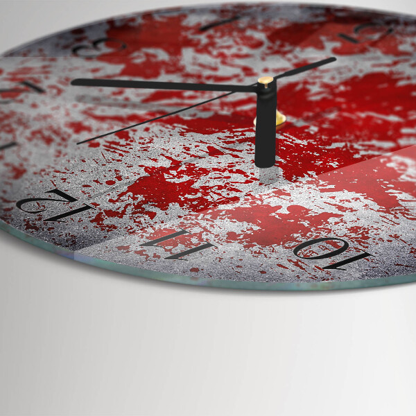 Wanduhr rund Flecken