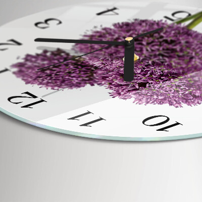 Wanduhr rund Blume