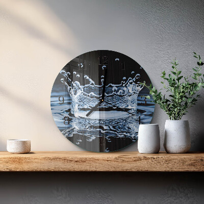 Wanduhr rund Wasser
