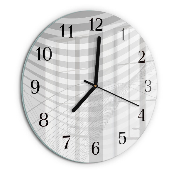 Wanduhr rund Abstrakte Linien