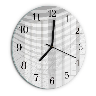 Wanduhr rund Abstrakte Linien