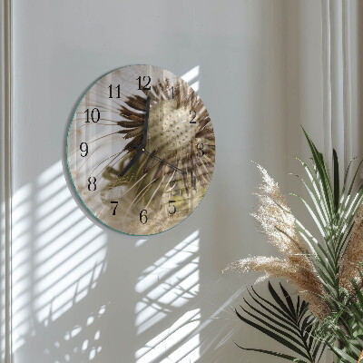 Wanduhr rund Löwenzahn