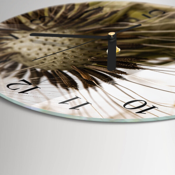 Wanduhr rund Löwenzahn