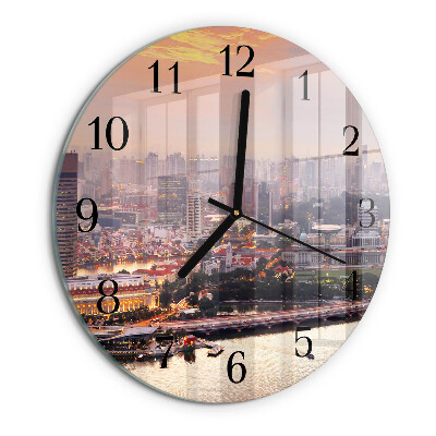 Wanduhr rund Stadt
