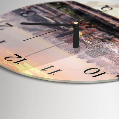 Wanduhr rund Stadt