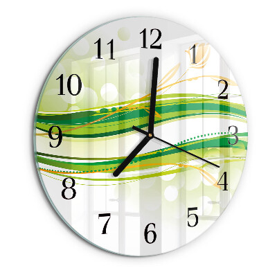 Wanduhr rund Abstrakte Linien