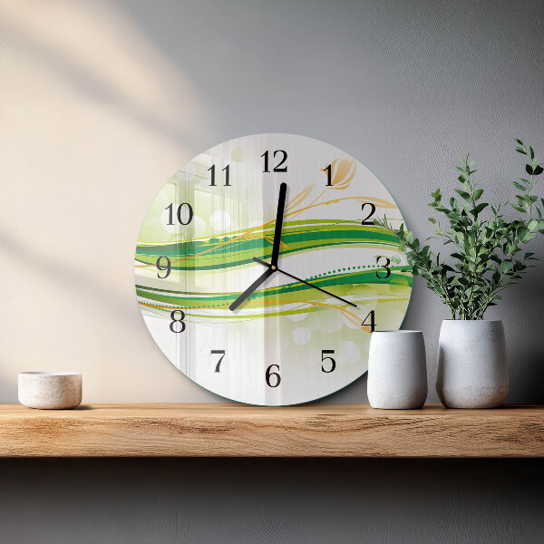 Wanduhr rund Abstrakte Linien