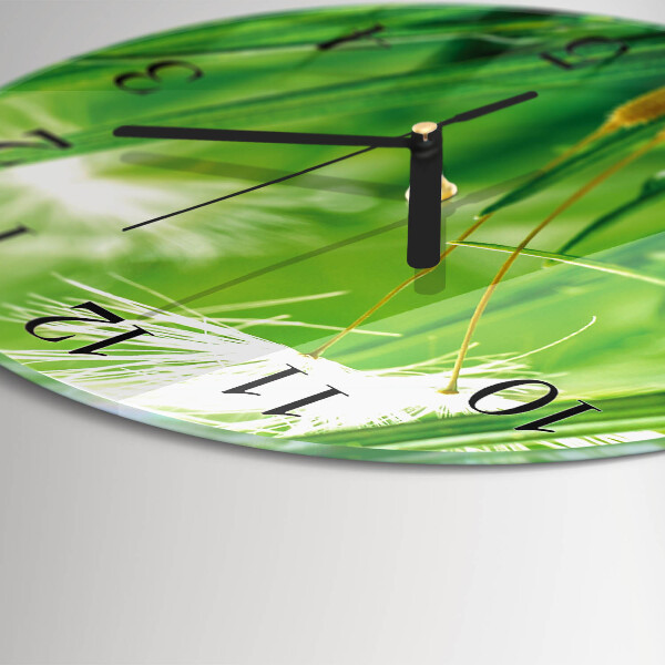 Wanduhr rund Gras
