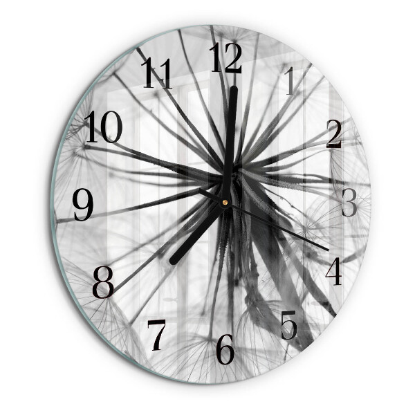 Wanduhr rund Löwenzahn