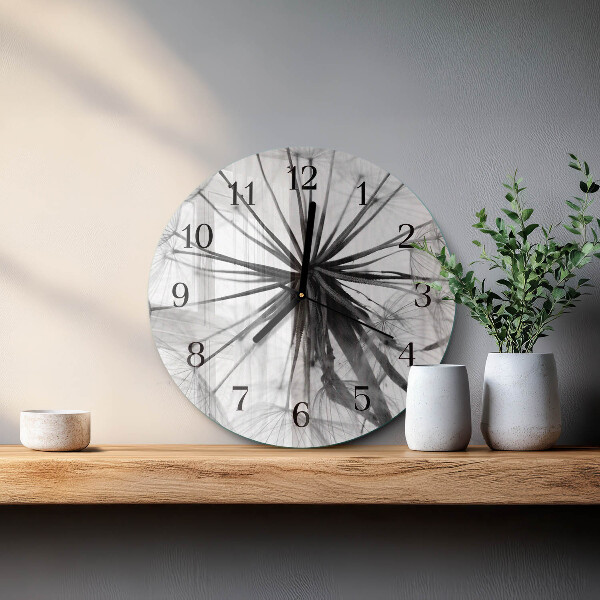 Wanduhr rund Löwenzahn