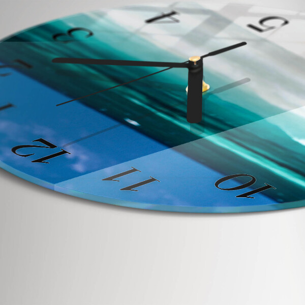 Wanduhr rund Strand Meer