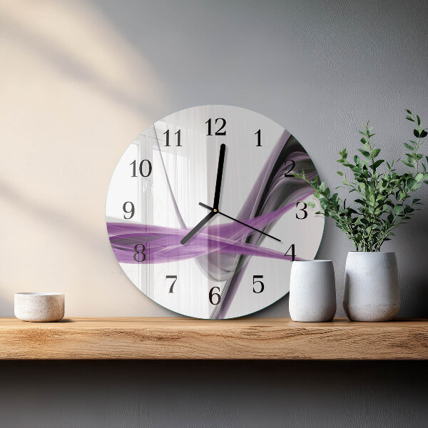 Wanduhr rund Abstrakter Rauch