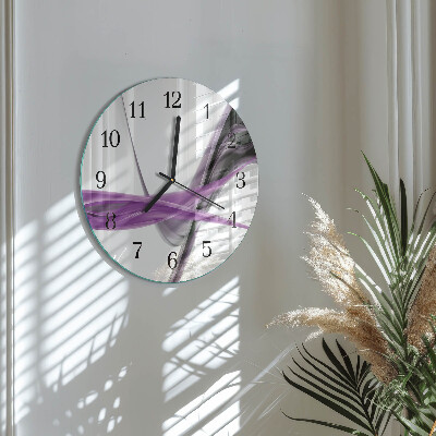 Wanduhr rund Abstrakter Rauch