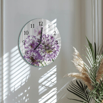 Wanduhr rund Blume