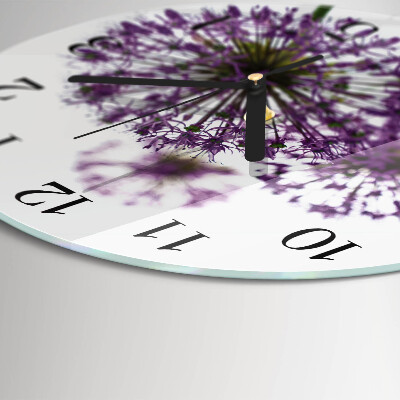 Wanduhr rund Blume