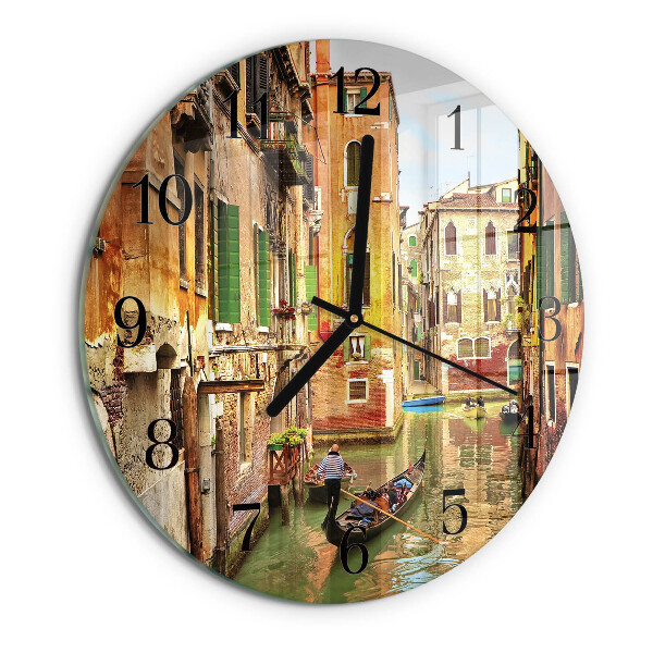 Wanduhr rund Das venezianische Boot