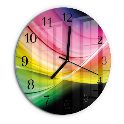 Wanduhr rund Abstrakte Linien