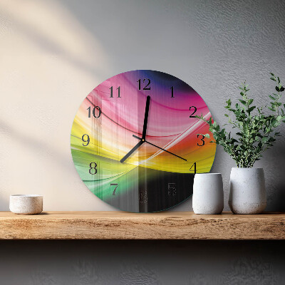 Wanduhr rund Abstrakte Linien