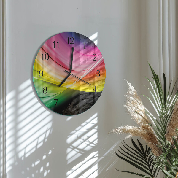 Wanduhr rund Abstrakte Linien