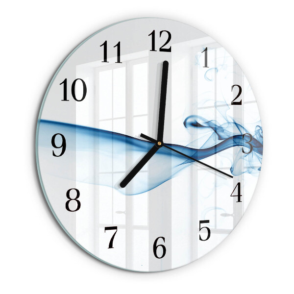 Wanduhr rund Abstrakter Rauch