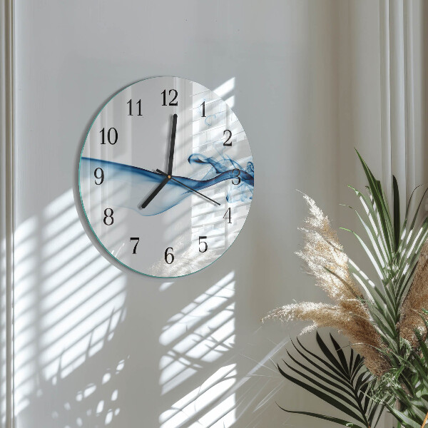 Wanduhr rund Abstrakter Rauch