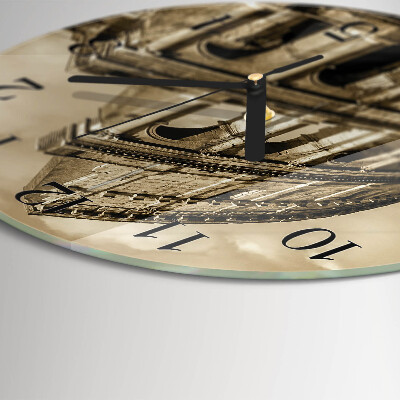 Wanduhr rund Sepia Kolosseum