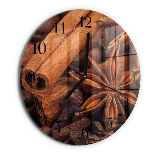 Wanduhr rund Vanille