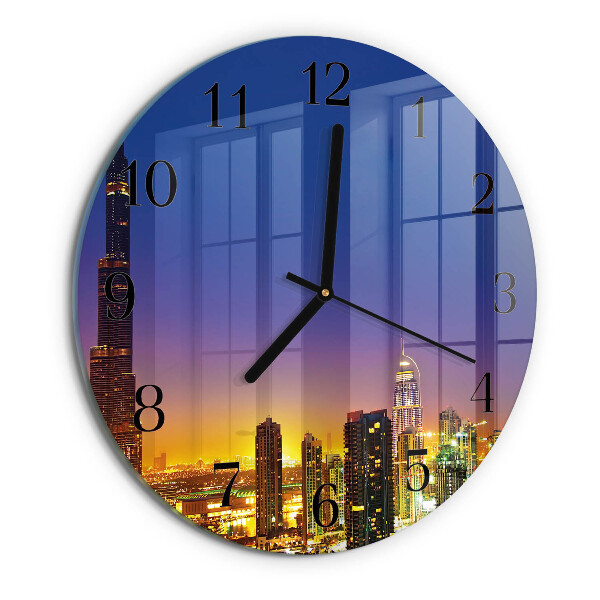 Wanduhr rund Horizon Dubai