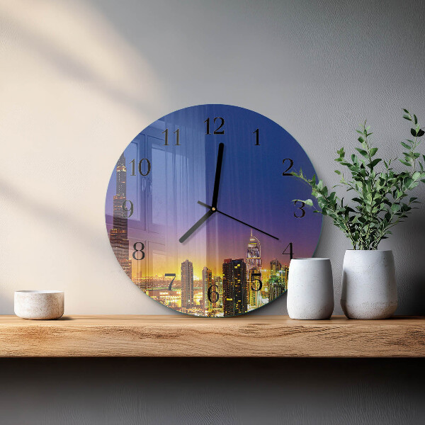 Wanduhr rund Horizon Dubai