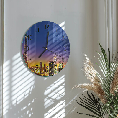 Wanduhr rund Horizon Dubai
