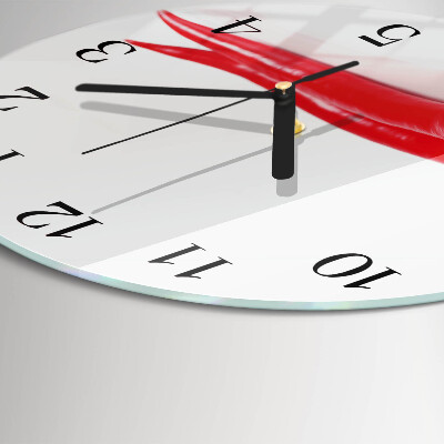 Wanduhr rund Chilischoten