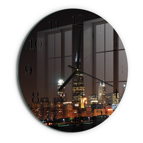 Wanduhr rund Nacht des Horizonts