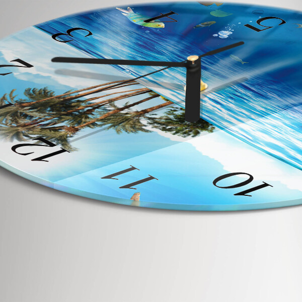 Wanduhr rund Fischinsel