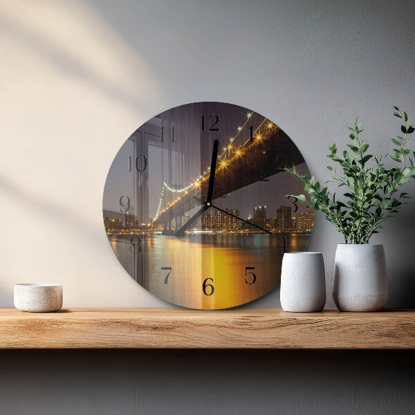 Wanduhr rund Horizontbrücke