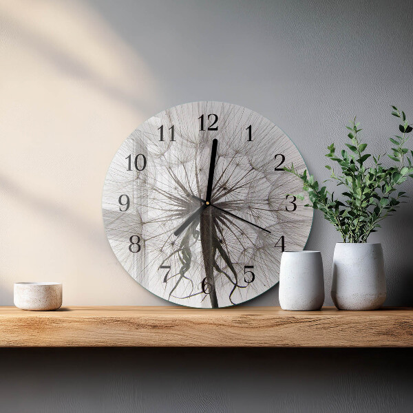 Wanduhr rund Löwenzahn