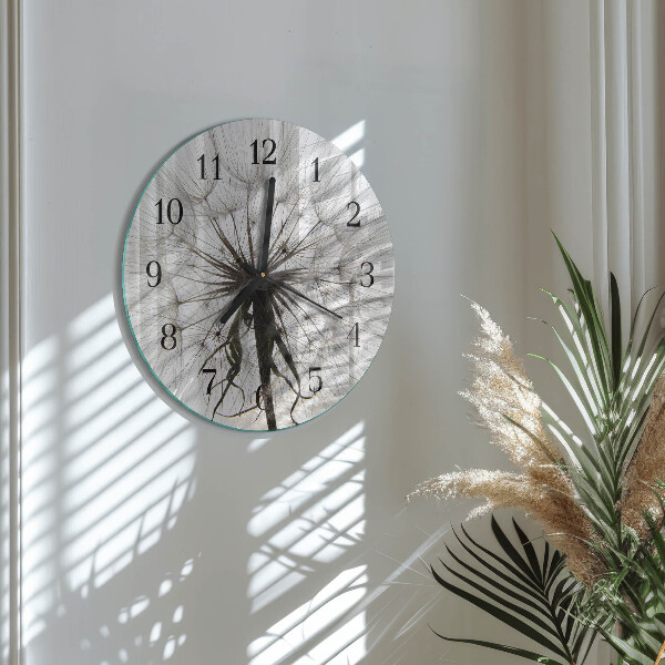 Wanduhr rund Löwenzahn