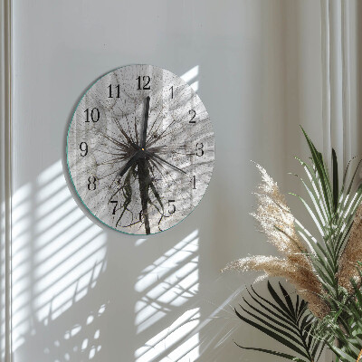 Wanduhr rund Löwenzahn