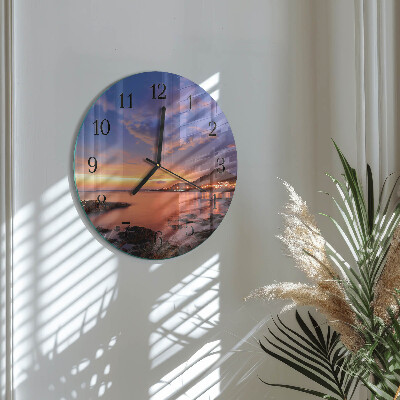 Wanduhr rund Sea Island