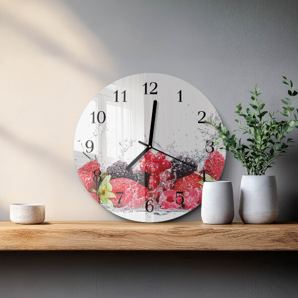 Wanduhr rund Obst