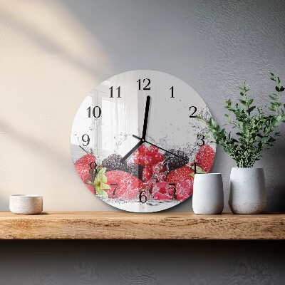 Wanduhr rund Obst
