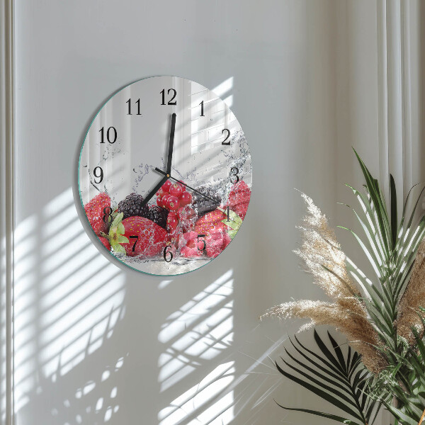 Wanduhr rund Obst