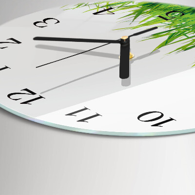 Wanduhr rund Gras