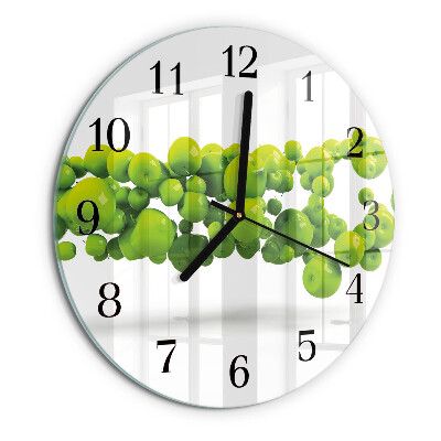 Wanduhr rund Äpfel