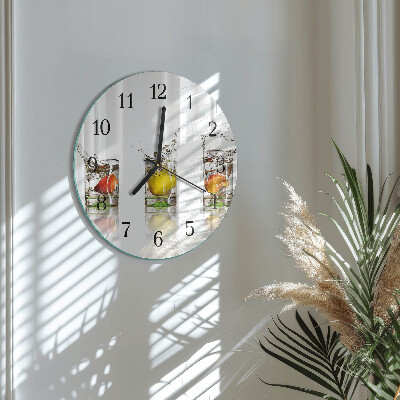 Wanduhr rund Obstgläser