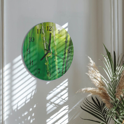 Wanduhr rund Grastropfen