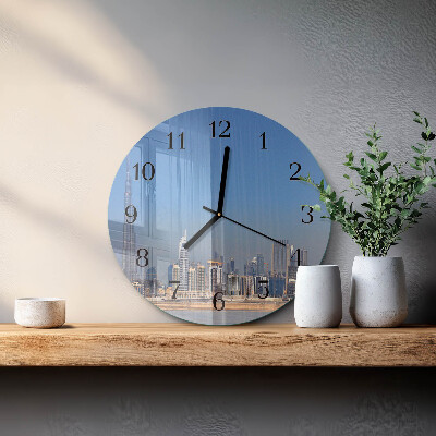 Wanduhr rund Dubai Horizon